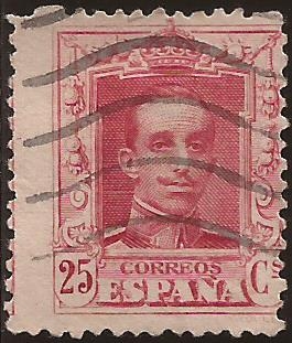Alfonso XIII. Tipo Vaquer  1922 25 cents Tipo I