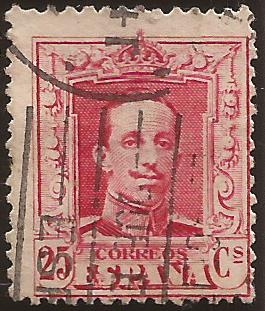 Alfonso XIII. Tipo Vaquer  1922 25 cents Tipo II