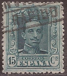Alfonso XIII. Tipo Vaquer  1922 15 cents