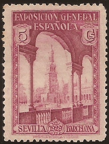 Pza España de Sevilla  1929  5 cents