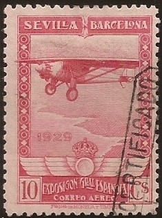 Pro Expo Sevilla Barcelona  1929  aéreo 10 cents