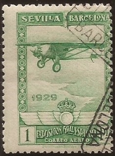 Pro Expo Sevilla Barcelona  1929  aéreo 1 pta