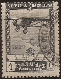 Pro Expo Sevilla Barcelona  1929  aéreo 4 pta