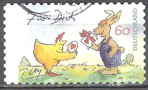 Feliz Pascua - El proyecto de Pascua,Dibujos animados de Peter Gaymann(b).