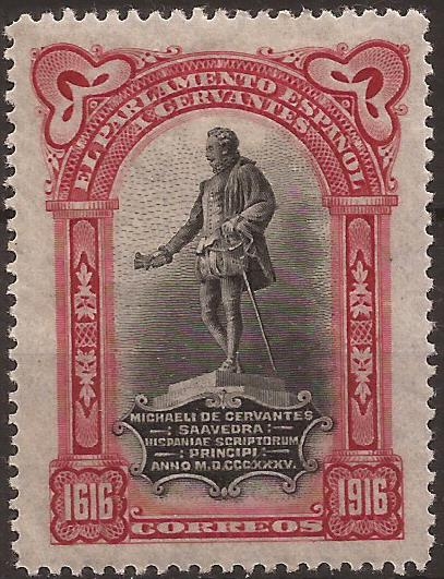 III Cent muerte Cervantes. Estatua Cervantes 1916  Sin Valor Postal