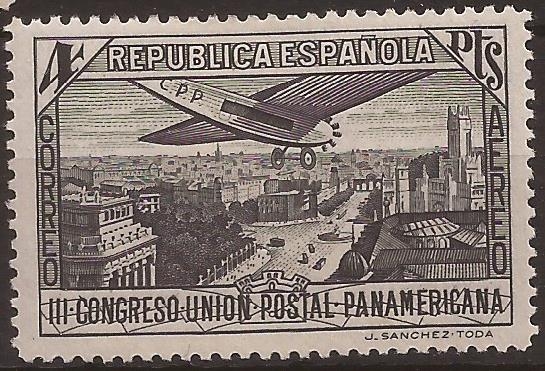 III Congreso Unión Postal Panamericana 1931 4 ptas