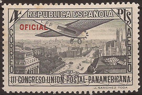 III Congreso Unión Postal Panamericana OFICIAL 1931 4 ptas