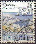 Suiza 1983 Scott 725 Sello Astrologia Virgo Michel1264 usado Switzerland Suisse 