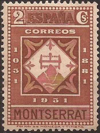 IX Cent Fundación Monasterio de Montserrat  1931  2 cents
