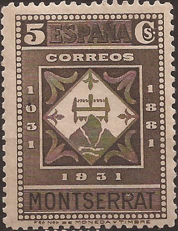 IX Cent Fundación Monasterio de Montserrat  1931  5 cents