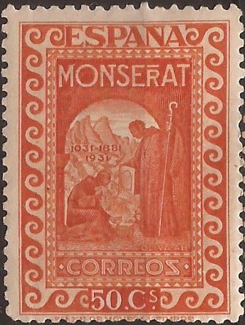 IX Cent Fundación Monasterio de Montserrat  1931 50 cents