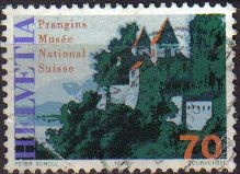 Suiza 1998 Scott 1017 Sello Museo Castillo Prangings Michel1641 usado Switzerland Suisse 