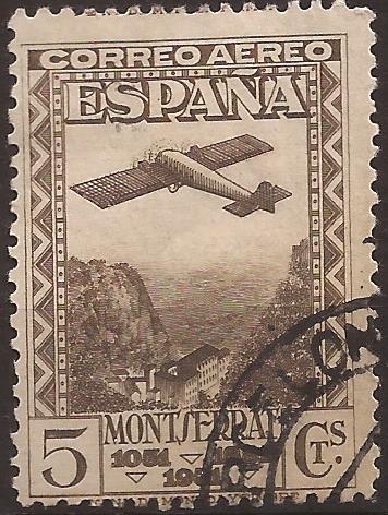 IX Cent Fundación Monasterio de Montserrat  1931  Aéreo 5 cents