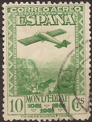 IX Cent Fundación Monasterio de Montserrat  1931 Aéreo 10 cent