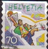 Suiza 1998 Scott 1033 Sello Deporte Baloncesto en la Calle Michel1661 usado Switzerland Suisse 