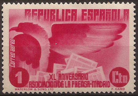 XL Aniv Asociación Prensa Aereo 1936 1 cent