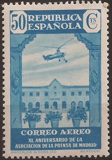XL Aniv Asociación Prensa Aereo 1936 50 cents