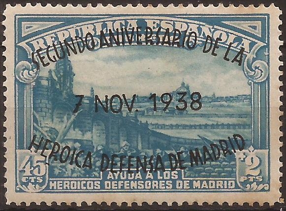 II Aniv de la Defensa de Madrid  1938 2,45 pts
