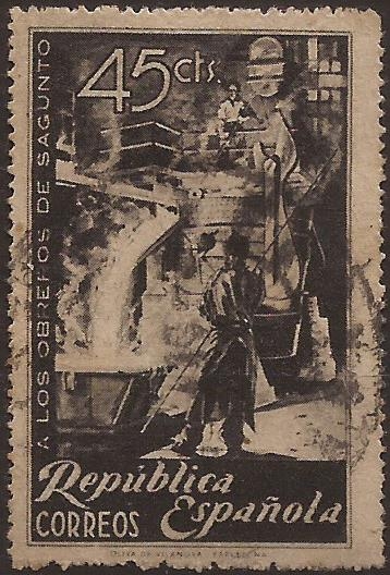 Homenaje a los Obreros de Sagunto  1938  45 cents