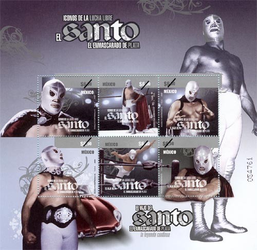 Iconos de la Lucha libre El SANTO en enmascarado de plata