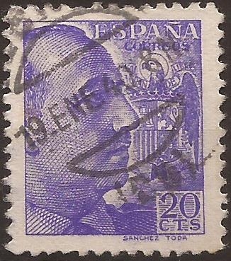 General Franco 1939 20 cents