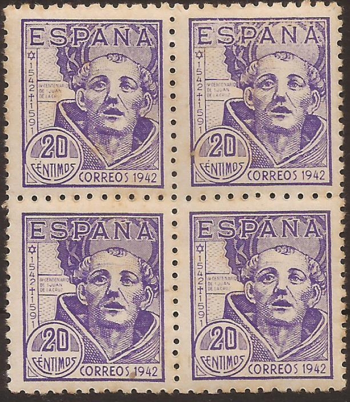 IV Cent San Juan de la Cruz  1942  20 cents