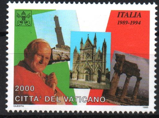 VIAJE  DE  S.S.  JUAN  PABLO  II.  EN  ITALIA, FARO  EN  GÉNOVA, CATEDRAL  DE  ORVIETO, VALLE  DE  T