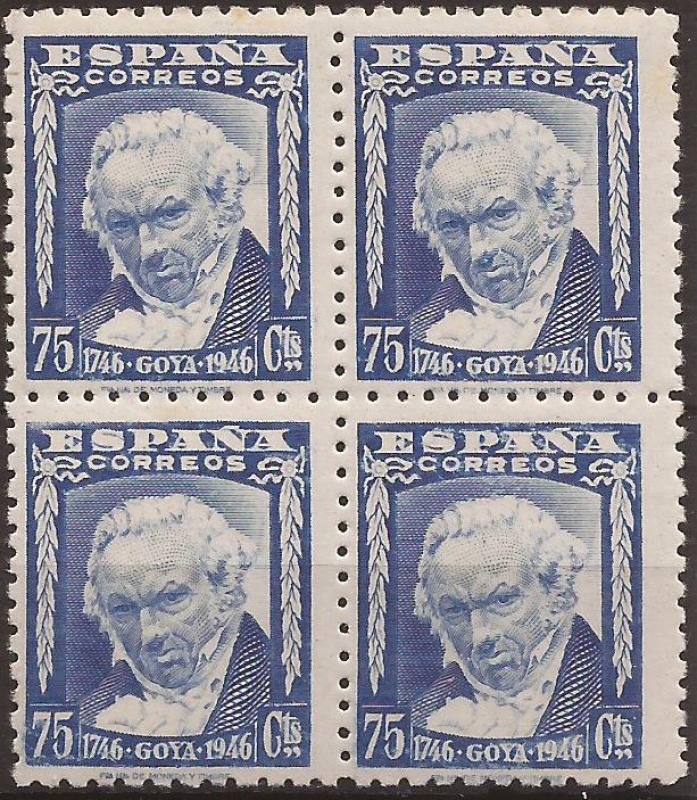 II Cent nacimiento de Goya  1946  75 cents