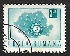 Dial de un telefono y mapa de Rumania
