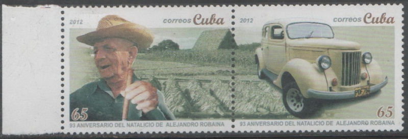 CUBA 93 ANIVERSAIO DEL NATALICIO DE ALEJANDRO ROBAINA SERIE COMPLETA NH 2012