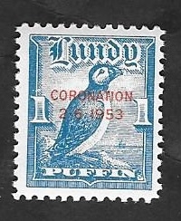 Lundy - Coronación 2-6-1953, - frailecillo