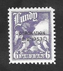 Lundy - Coronación 2-6-1953, - frailecillos