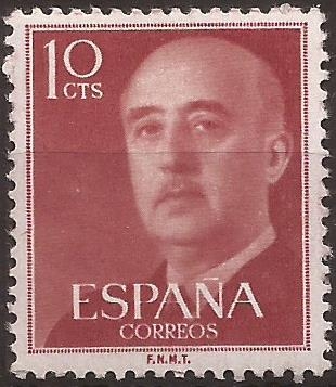 General Franco  1955  10 cents