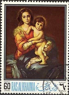 Madonna con Jesús de pie; por Bartolomé Esteban Murillo, Ras Al Khaima