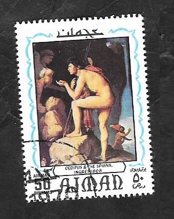 Ajman 107 - Edipo y la Esfinge, de Ingres