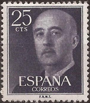 General Franco  1955  25 cents