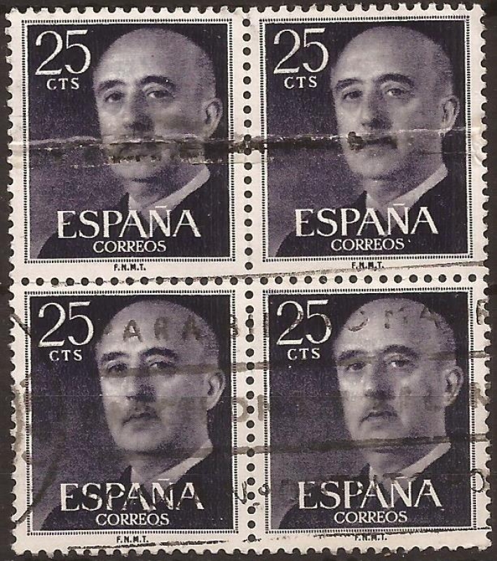 General Franco  1955  25 cents