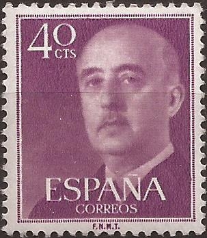 General Franco  1955  40 cents
