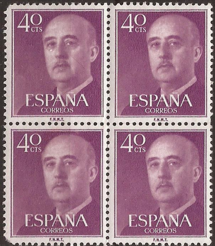 General Franco  1955  40 cent