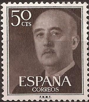 General Franco  1955  50 cents