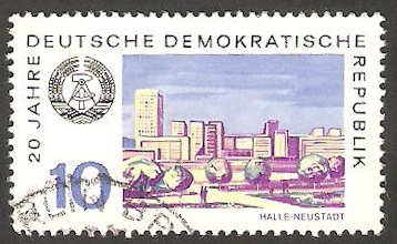 1196 - 20 Anivº de RDA, ciudad de Halle-Neudstadt