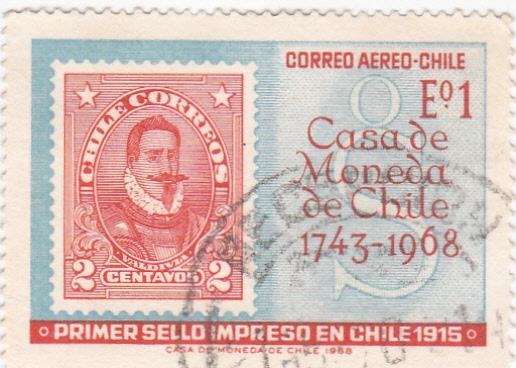 PRIMER SELLO IMPRESO EN CHILE 1915