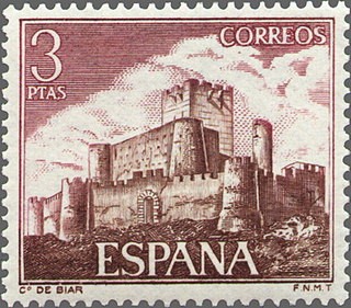ESPAÑA 1972 2095 Sello Nuevo Serie Castillos Biar Alicante