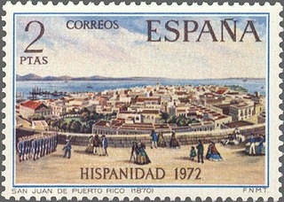 ESPAÑA 1972 2108 Sello Nuevo Hispanidad Puerto Rico Vista de San Juan