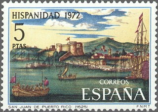 ESPAÑA 1972 2109 Sello Nuevo Hispanidad Puerto Rico Vista de San Juan