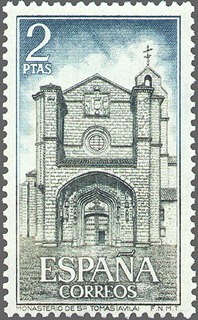 ESPAÑA 1972 2111 Sello Nuevo Monasterio Sto. Tomas Avila Fachada