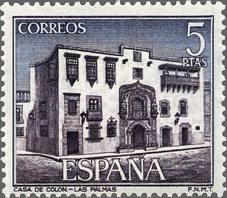 ESPAÑA 1973 2132 Sello Nuevo Serie Turistica Casa de Colon Las Palmas G. Canaria