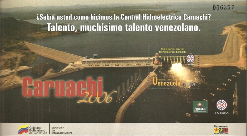 Central hidroeléctrica de Caruachi 2006 - Hojita de recuerdo