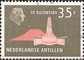 De Ruyter obelisk, St. Eustatius.