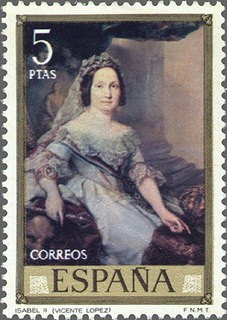 ESPAÑA 1973 2150 Sello Nuevo Pintor Vicente Lopez Portaña Isabel II